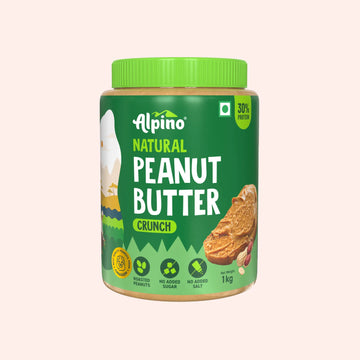 Alpino Natural Peanut Butter Crunch 1kg – No Sugar, No Salt