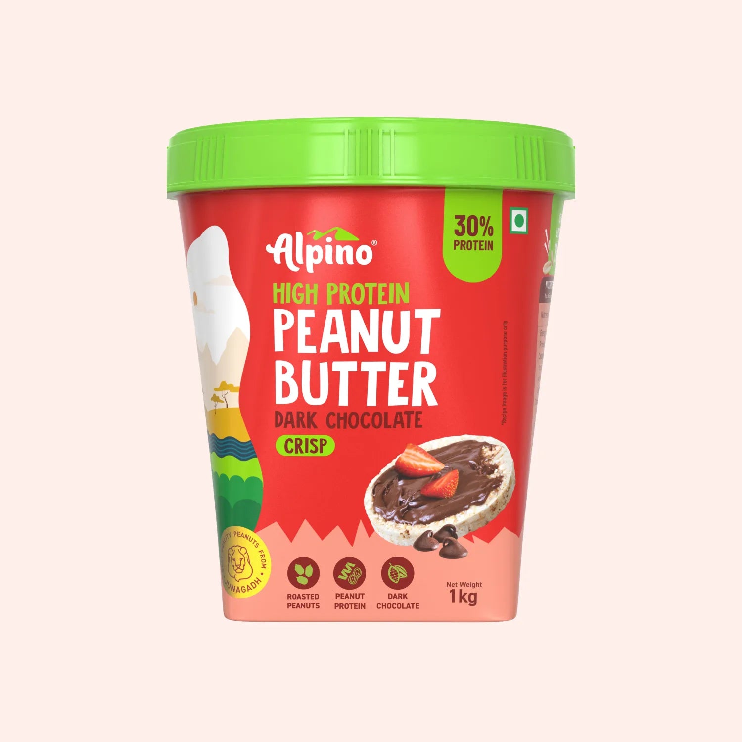 High Protein Dark Chocolate Peanut Butter Crisp Spread