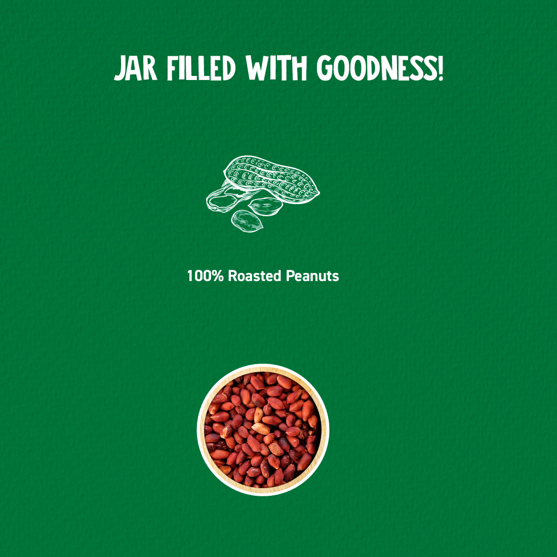Pure Peanut Butter Made From Whole Roasted Peanuts.