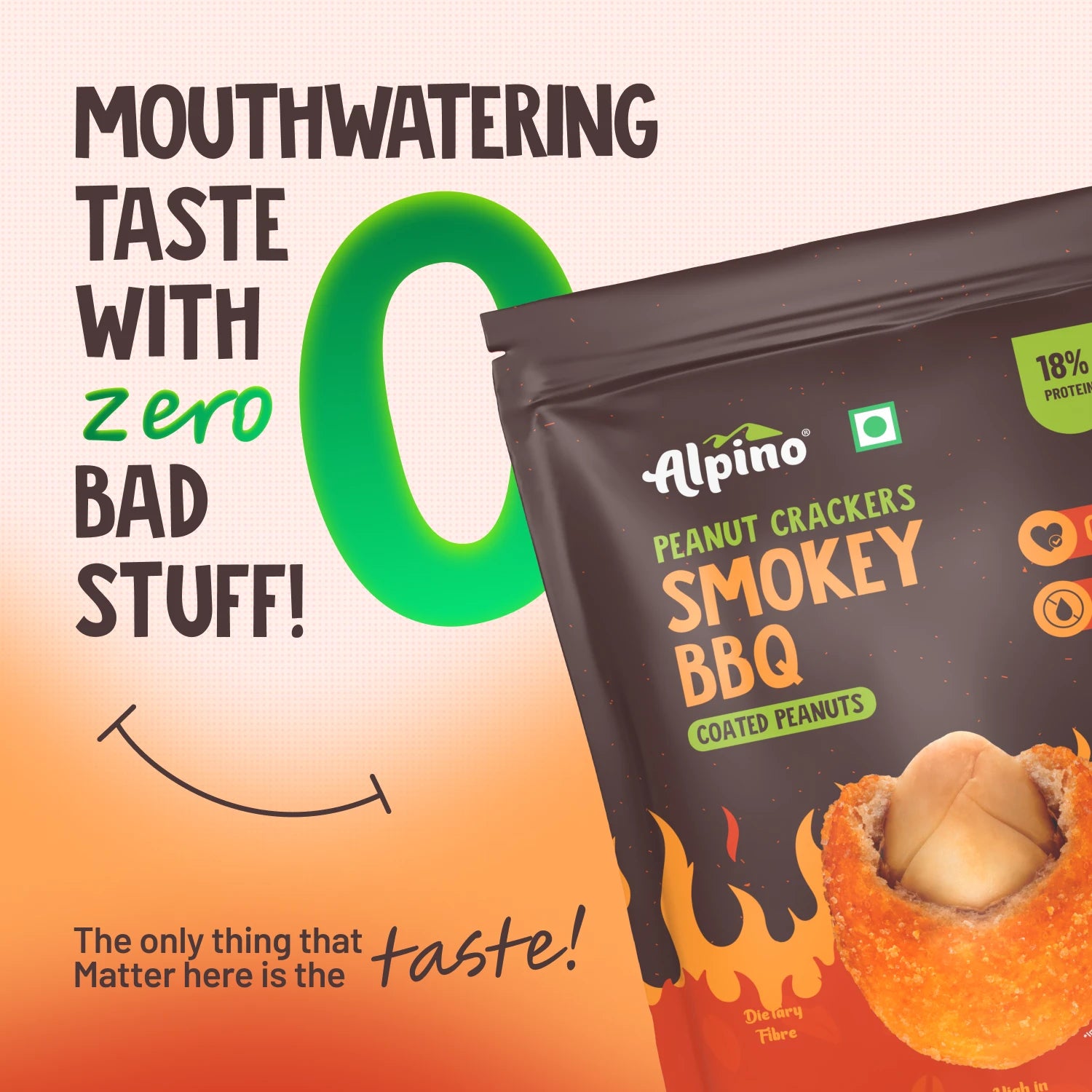 Alpino Smokey Bbq Peanut Crackers With Zero Bad Ingredients