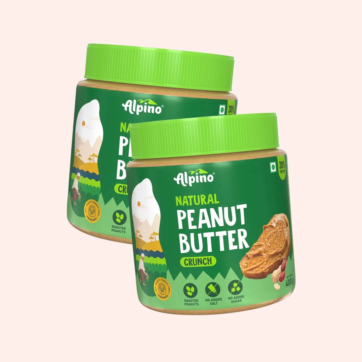 Alpino's Delicious Peanut Butter 400g- Pack of 2