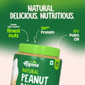 Alpino Natural Peanut Butter – 30g Protein, No Palm Oil, Pure Taste