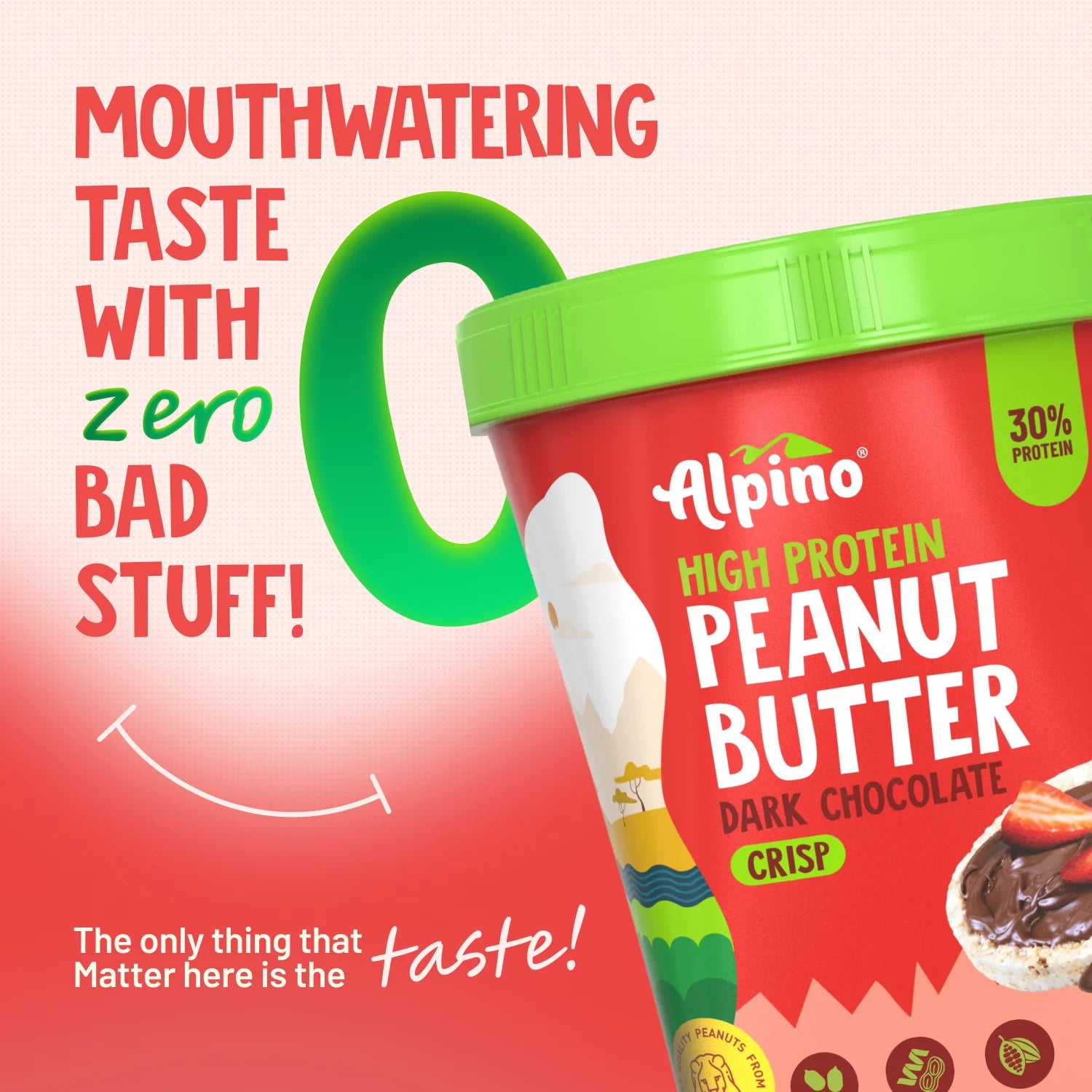 Mouthwatering Taste of High-Protein Dark Chocolate Peanut Butter