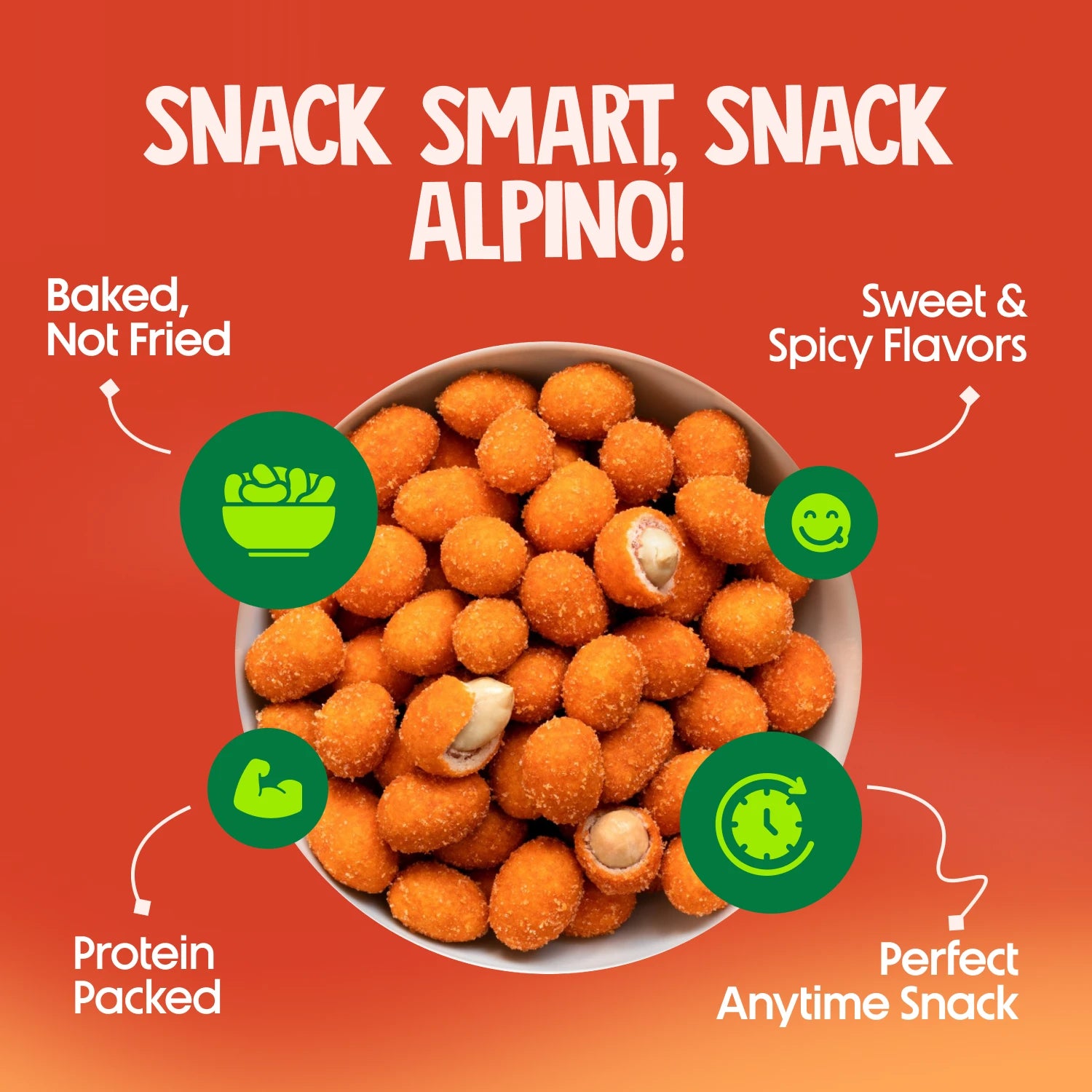 Alpino Baked Peanut Snacks Packed With Protein and Flavor