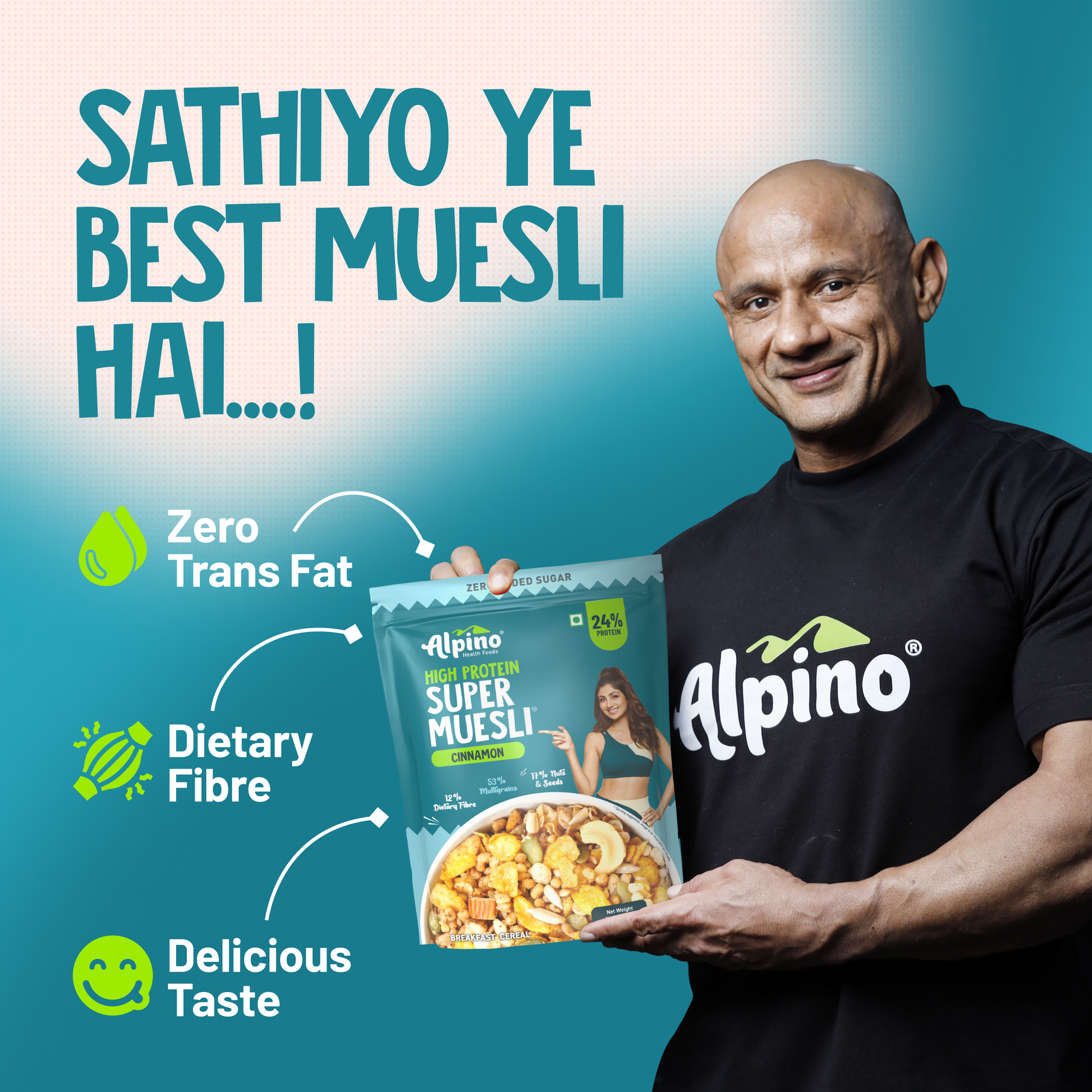 Alpino Super Muesli Cinnamon – Delicious, Protein-packed Breakfast