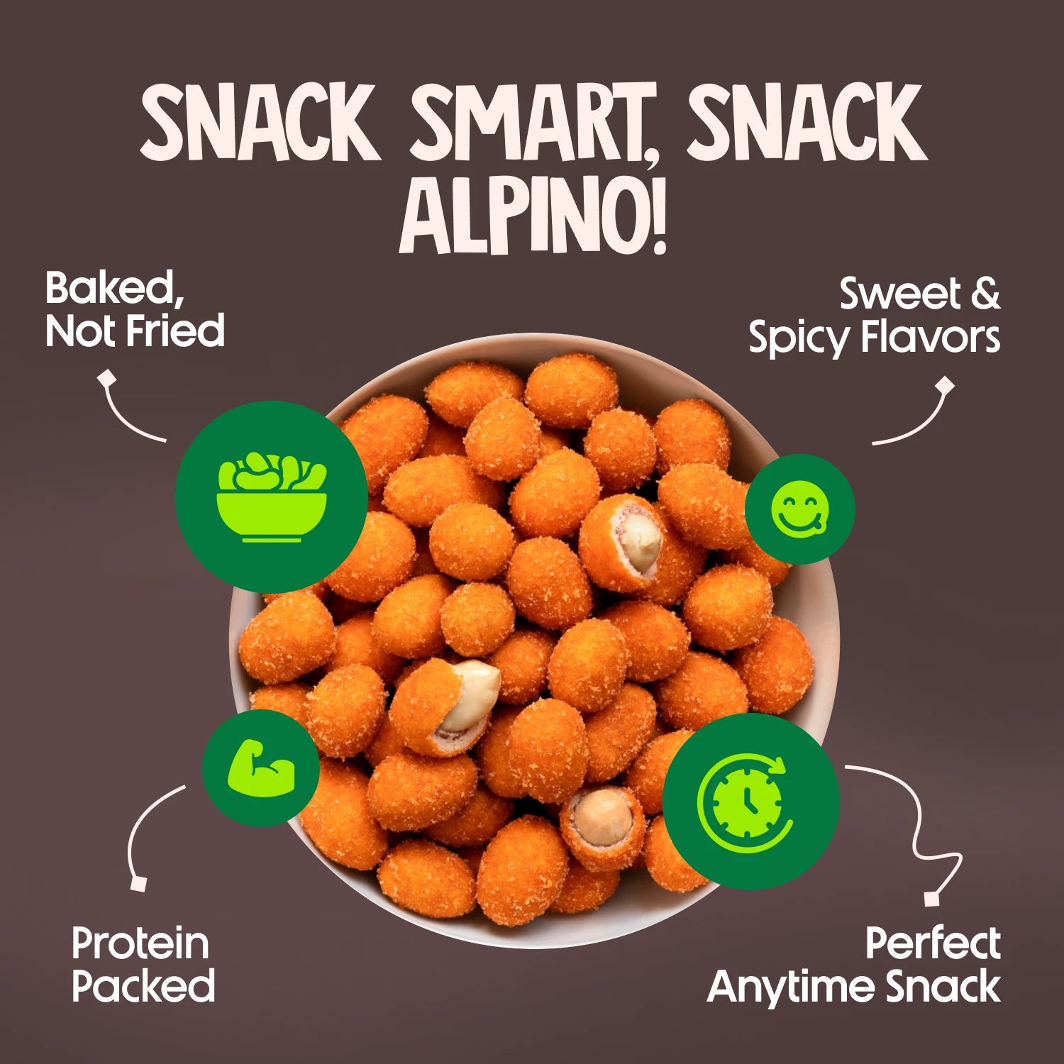 Protein-packed Baked Peanut Snack With Bold Flavor