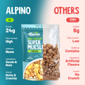 Alpino Cinnamon Super Muesli – 24g Protein and Delicious Taste in Compare to Other's