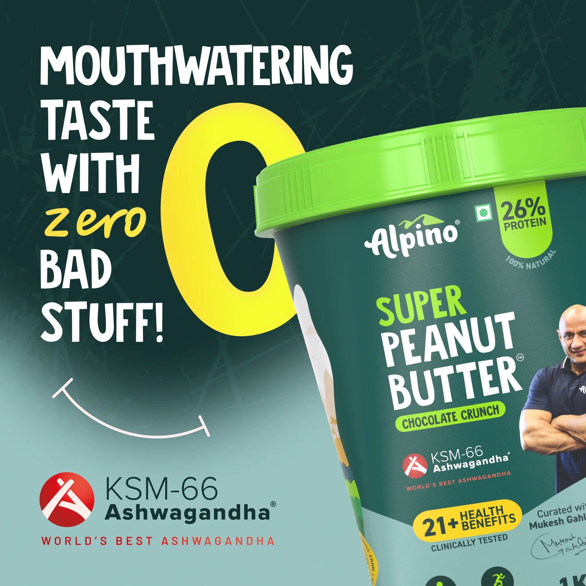 High-protein Chocolate Crunch Peanut Butter by Alpino