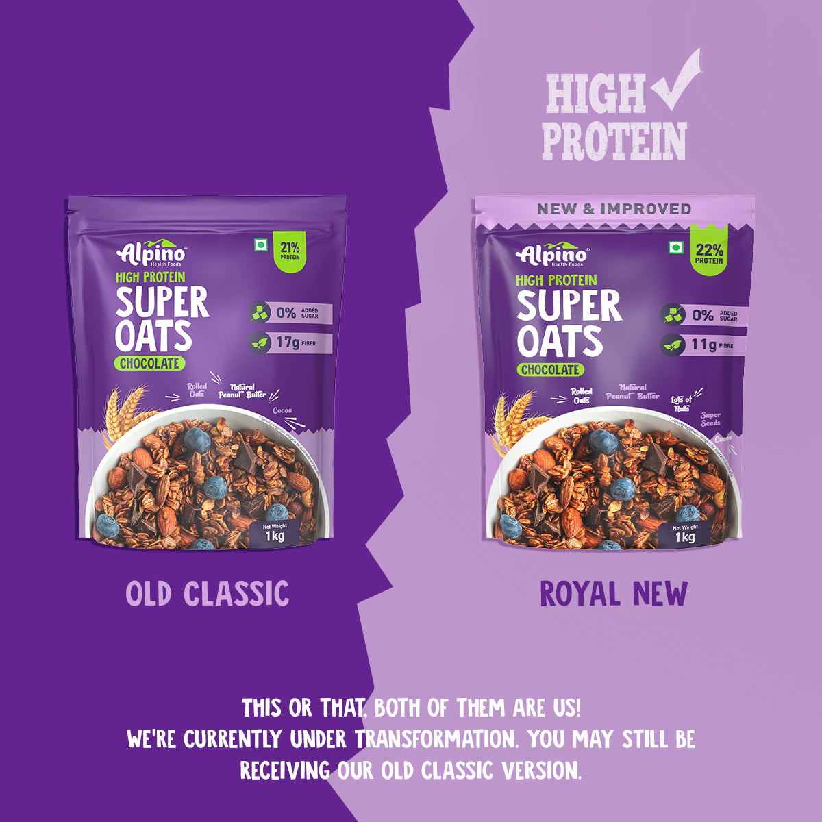 Updated Alpino Oats With 22% Protein and New Look