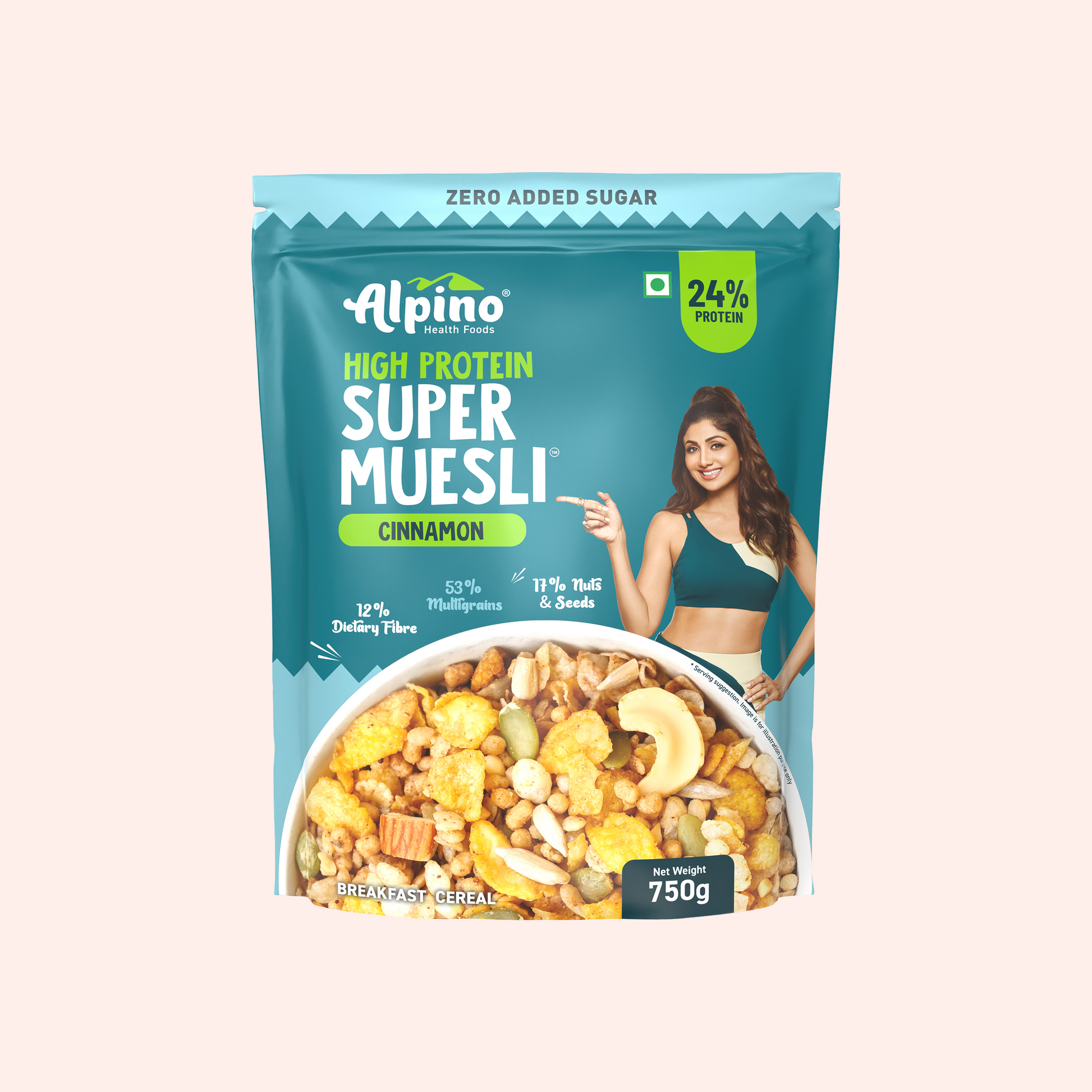 Alpino High Protein Super Muesli Cinnamon – 750g Pack