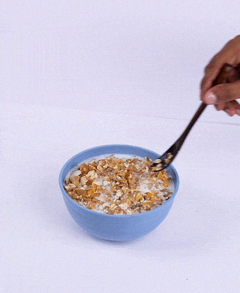 Healthy Breakfast With Crunchy Muesli and Milk
