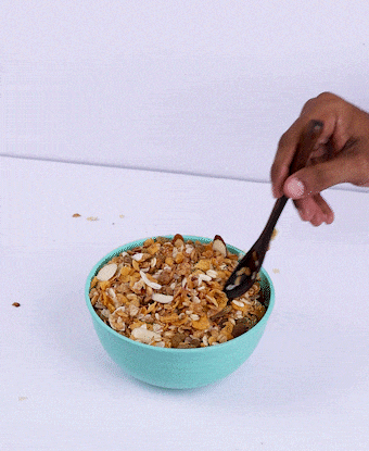 Mixing a Bowl of Crunchy, Protein-rich Muesli