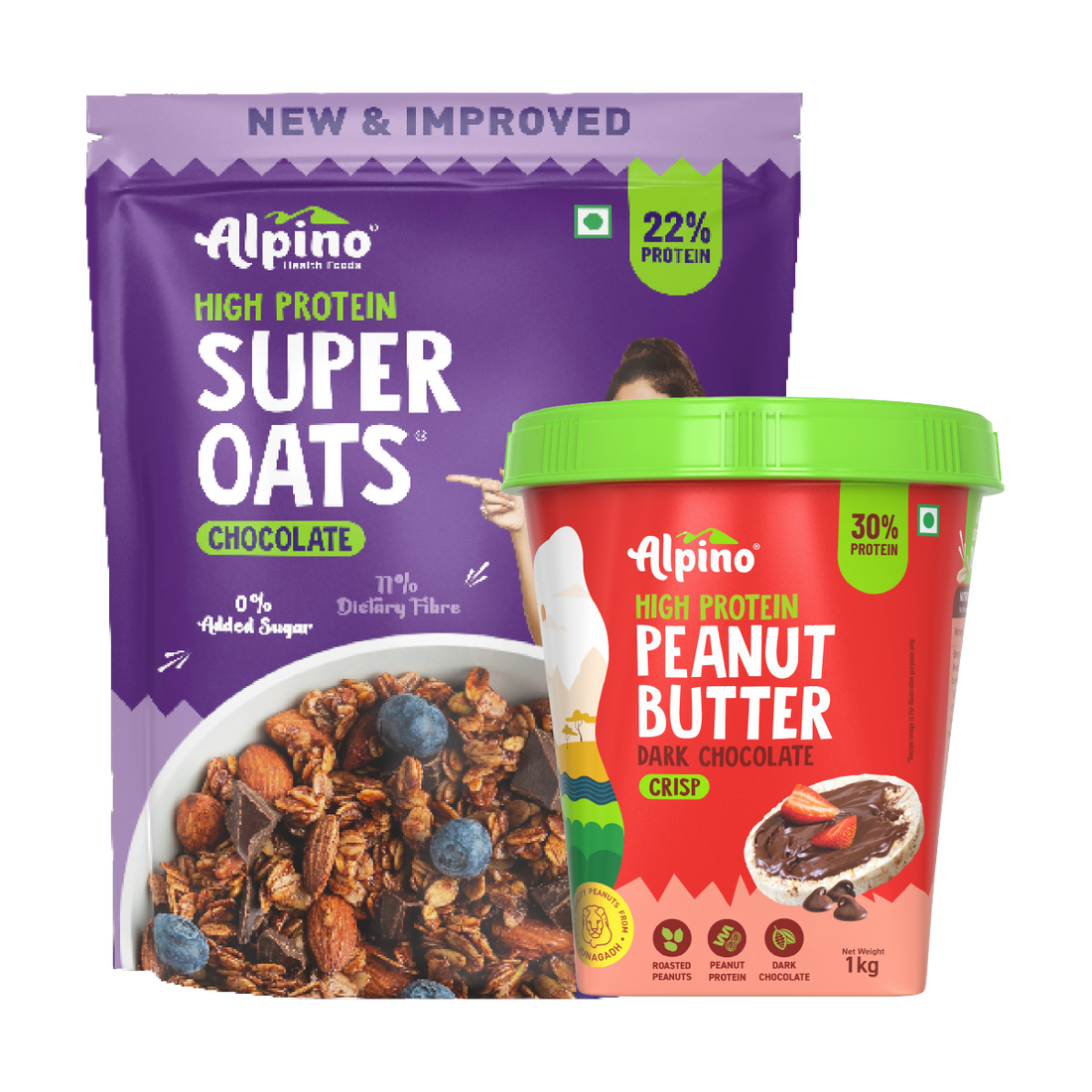 Alpino High-protein Chocolate Oats With Crunchy Peanut Butter