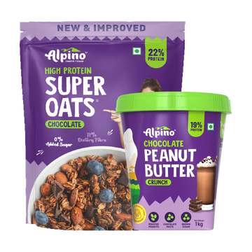 POST-WORKOUT COMBO - High Protein Super Oats Chocolate 1kg & Chocolate Peanut Butter Crunch 1kg - Value Pack