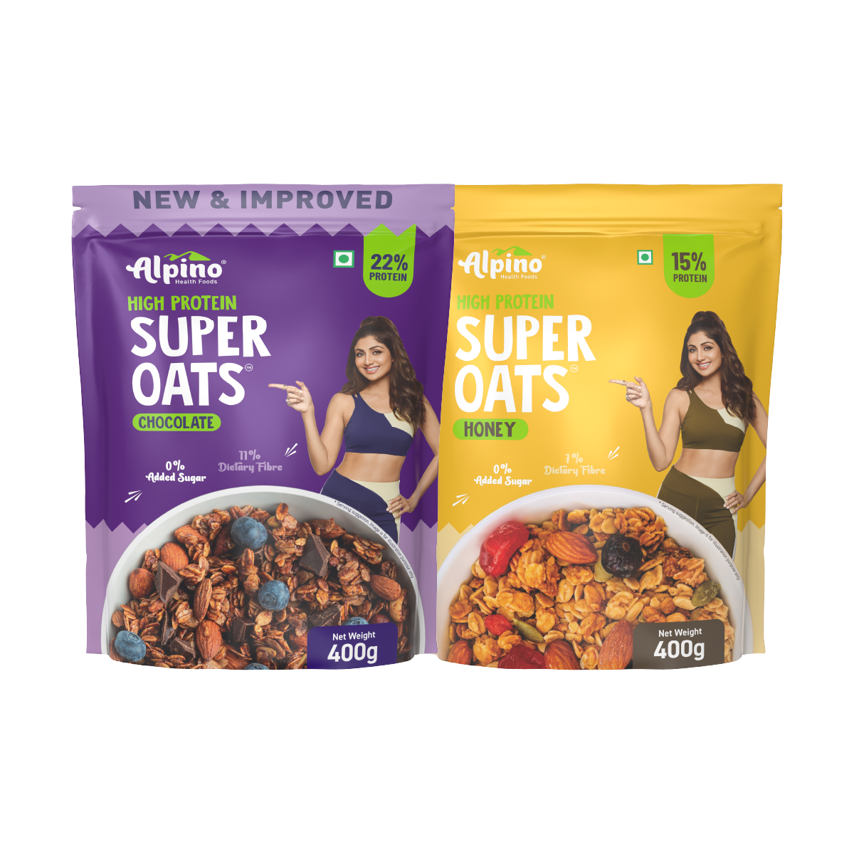 High Protein Breakfast Oats With 22% and 15% Protein