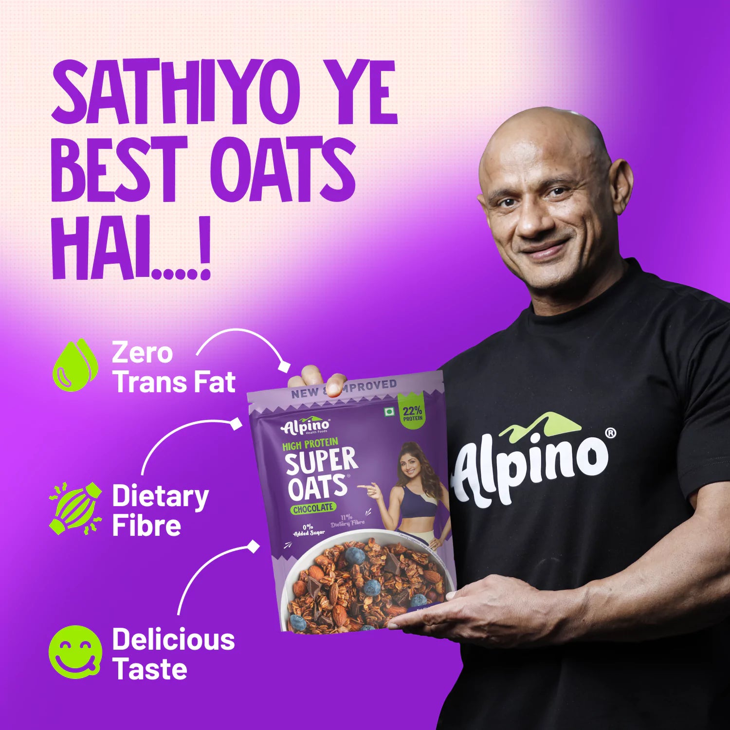 High Protein Oats With Zero Trans Fat and Dietary Fiber