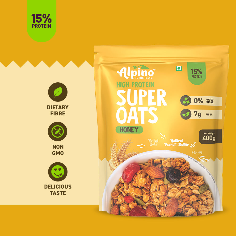 Alpino High Protein Honey Super Oats 400g Pack