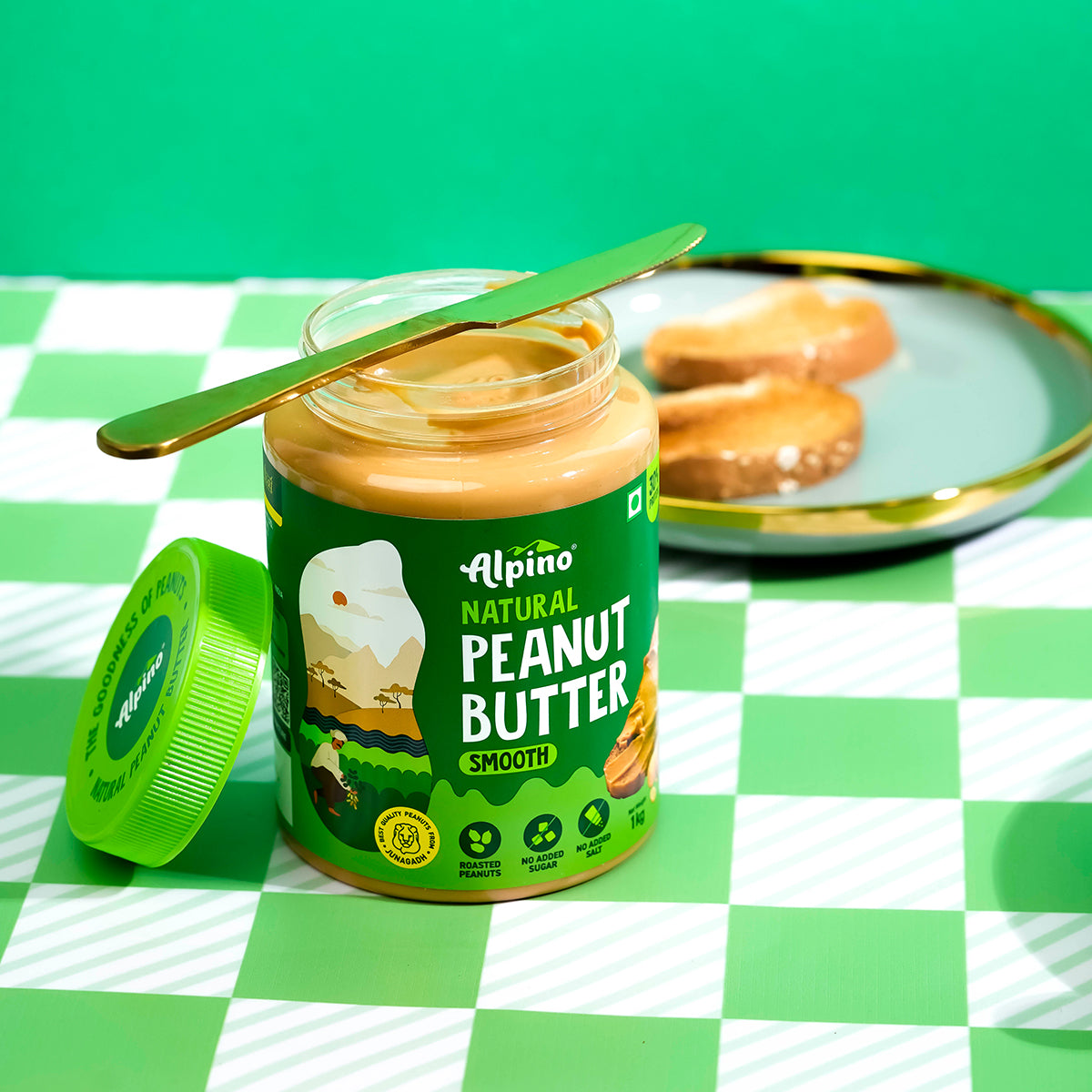 Breakfast Made Better with Alpino Natural Smooth Peanut Butter