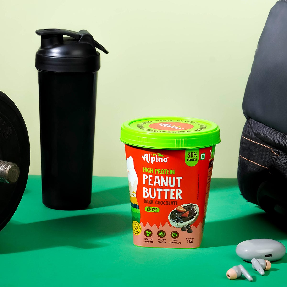 High Protein with Dark Chocolate Peanut Butter Crisp