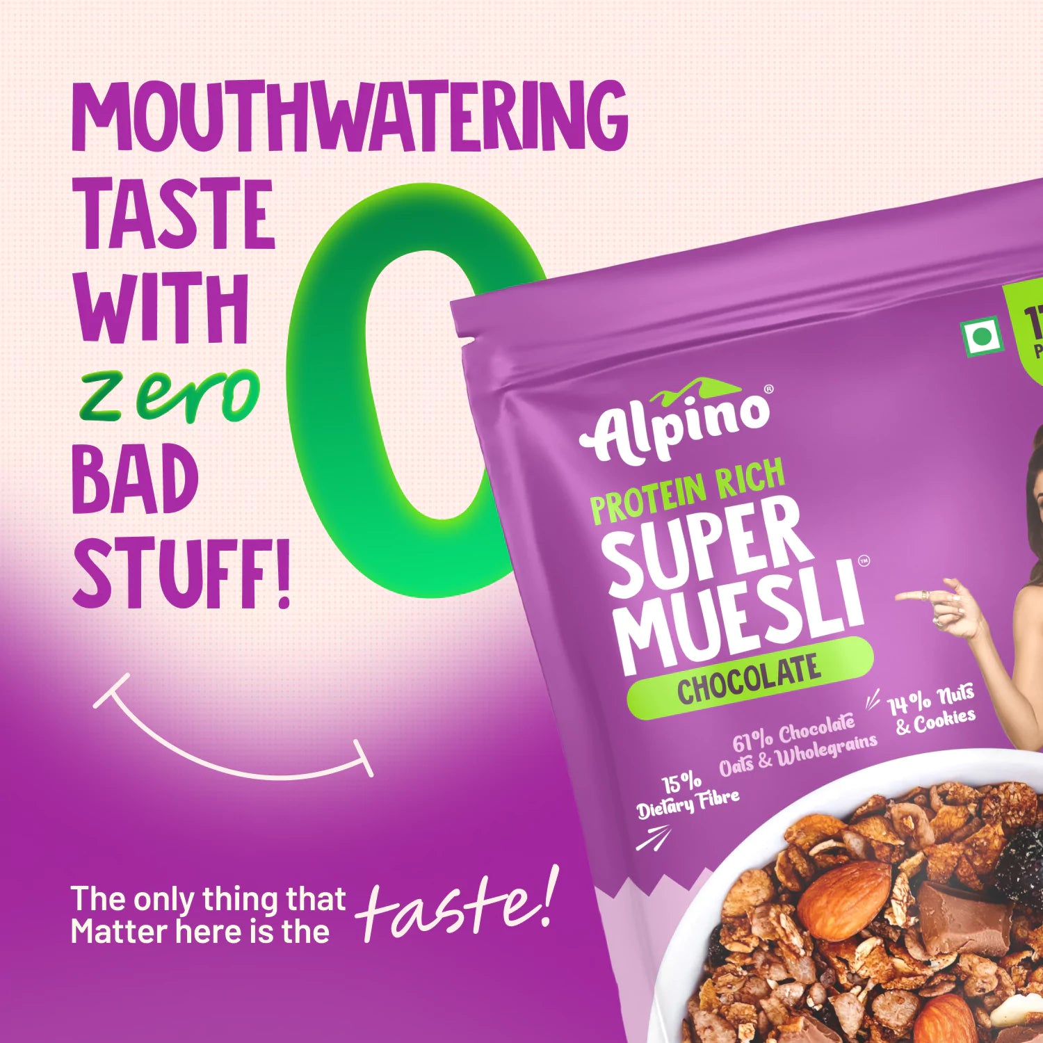 Alpino Chocolate Muesli With Zero Bad Ingredients