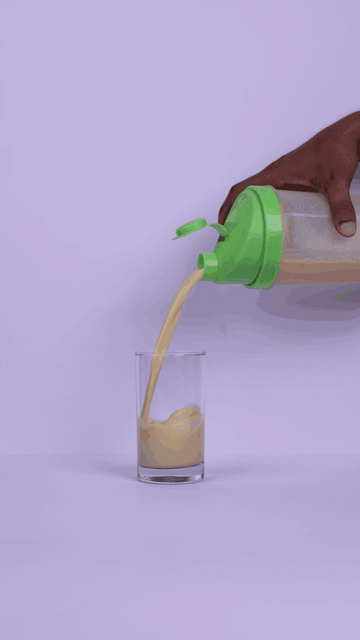 Freshly Mixed Protein Drink Poured for Post-Workout Boost