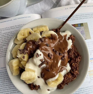 Chocolate Muesli breakfast Bowl with Alpino Peanut Butter