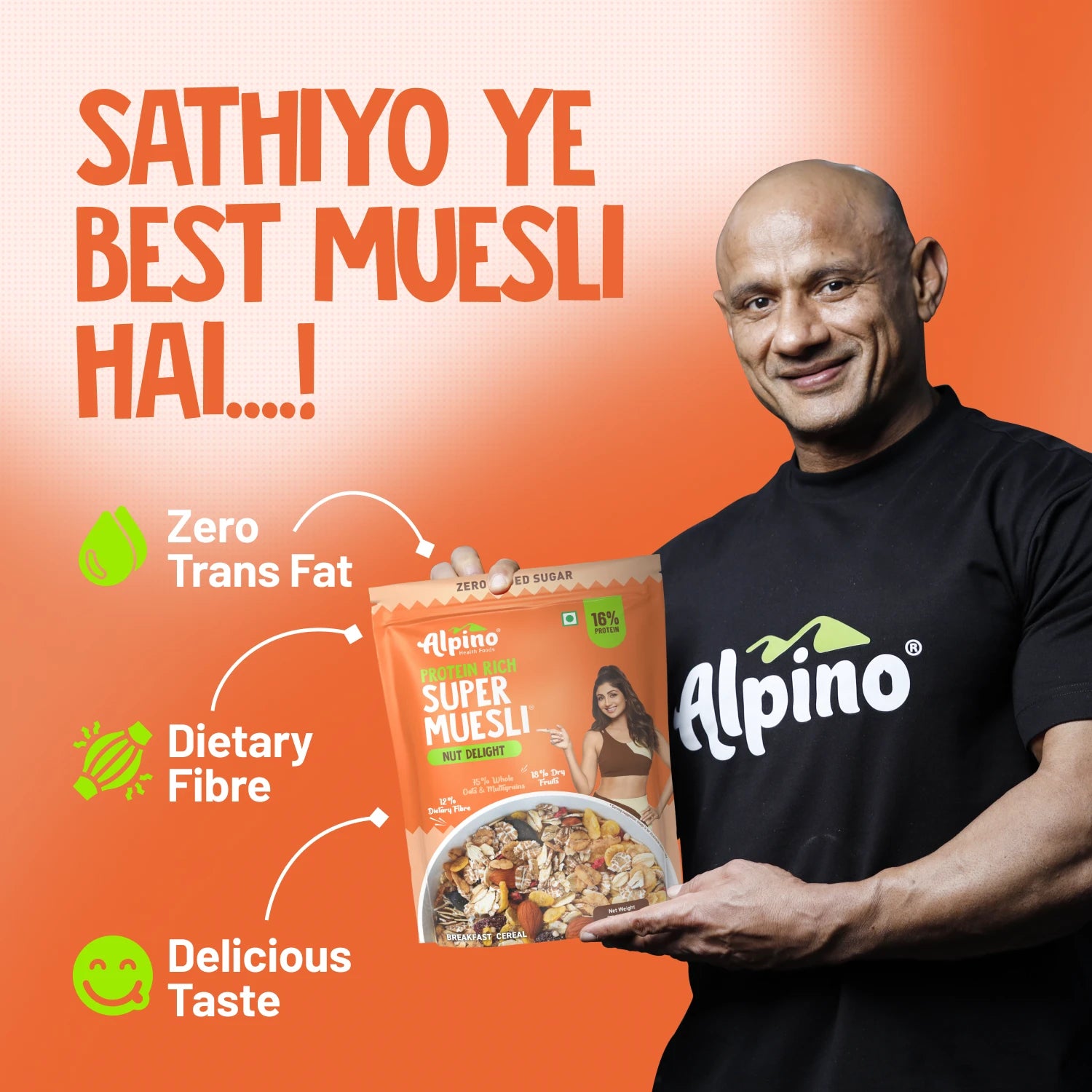 High-protein Muesli With Zero Trans Fat and Dietary Fiber
