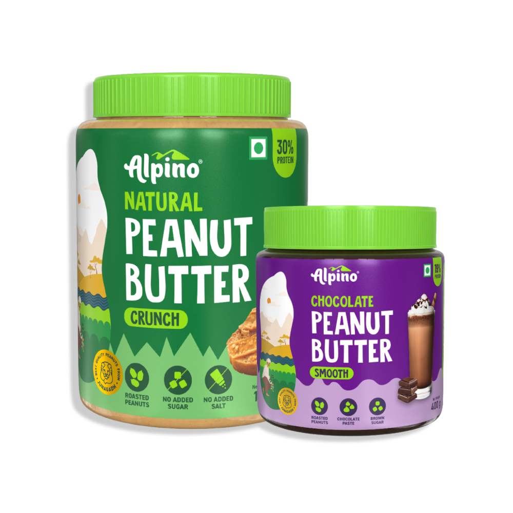 Peanut Butter Combo - Natural Crunch 1kg & Chocolate Smooth 400g - Value Pack