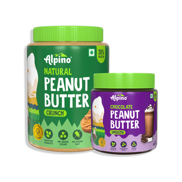 Peanut Butter Combo - Natural Crunch 1kg & Chocolate Smooth 400g - Value Pack