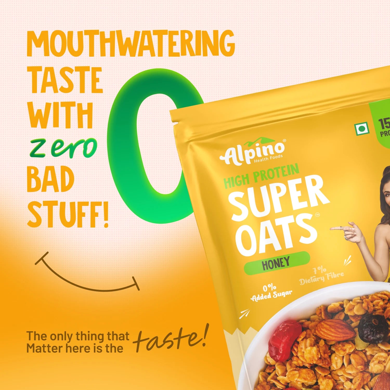 Alpino Super Oats Honey with zero bad ingredients