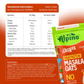 Alpino High Protein Masala Oats Nutritional Information