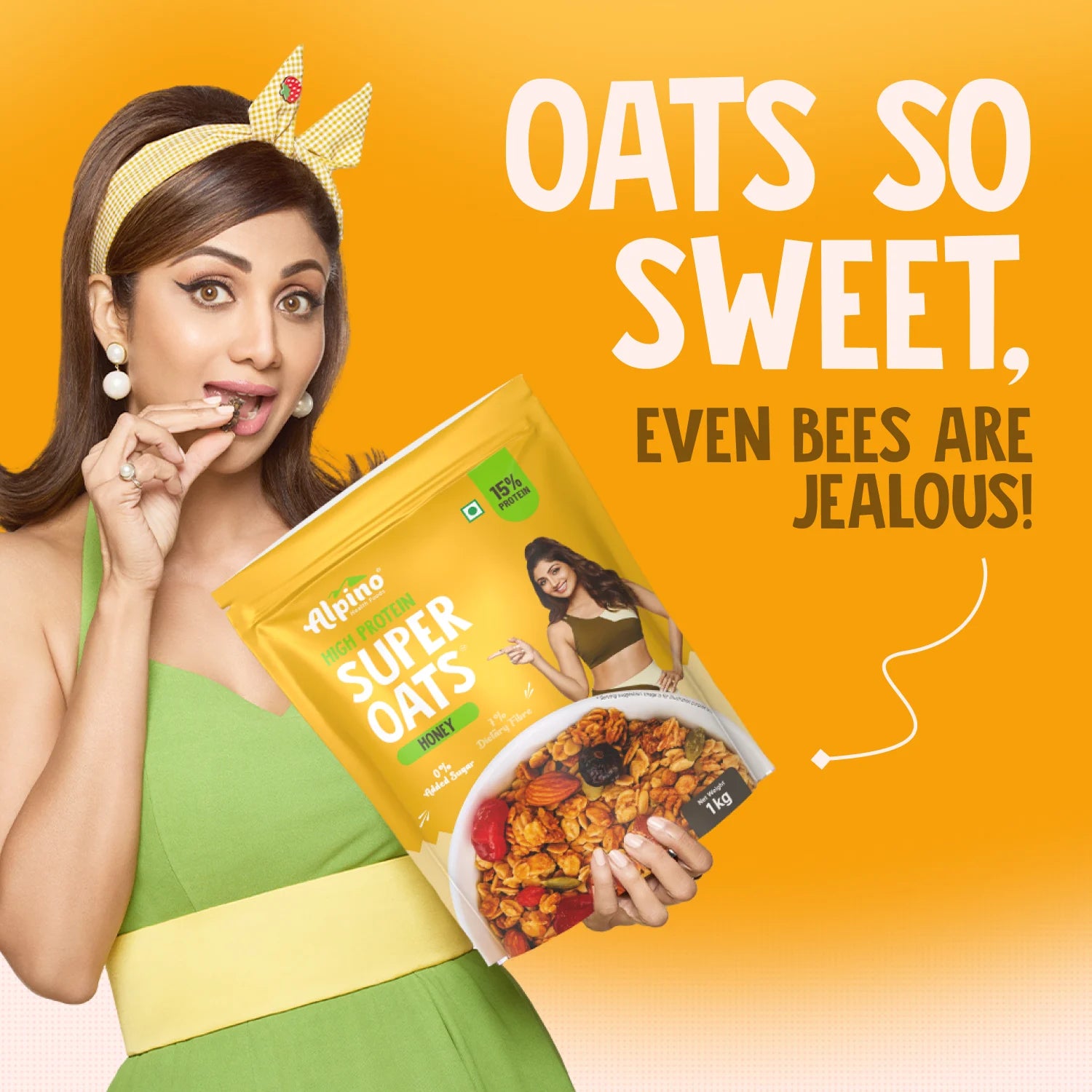 Alpino honey oats packed with almonds and dietary fiber