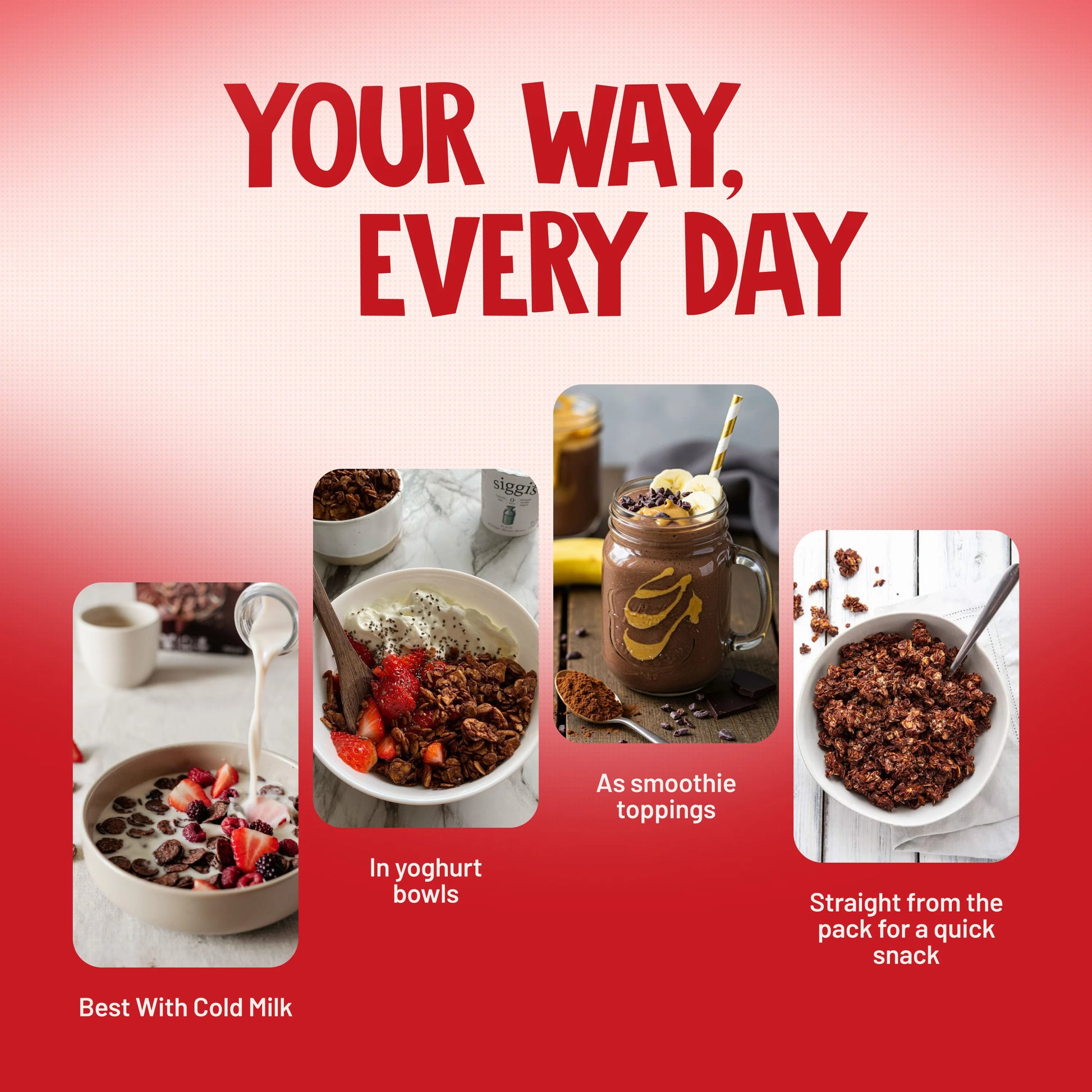 Four Alpino Corn flakes breakfast recipe