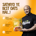 Healthy breakfast with Alpino's natural honey oats and 15% protein.