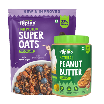 POST-WORKOUT COMBO - High Protein Super Oats Chocolate 1kg & Natural Peanut Butter Crunch 1kg - Value Pack