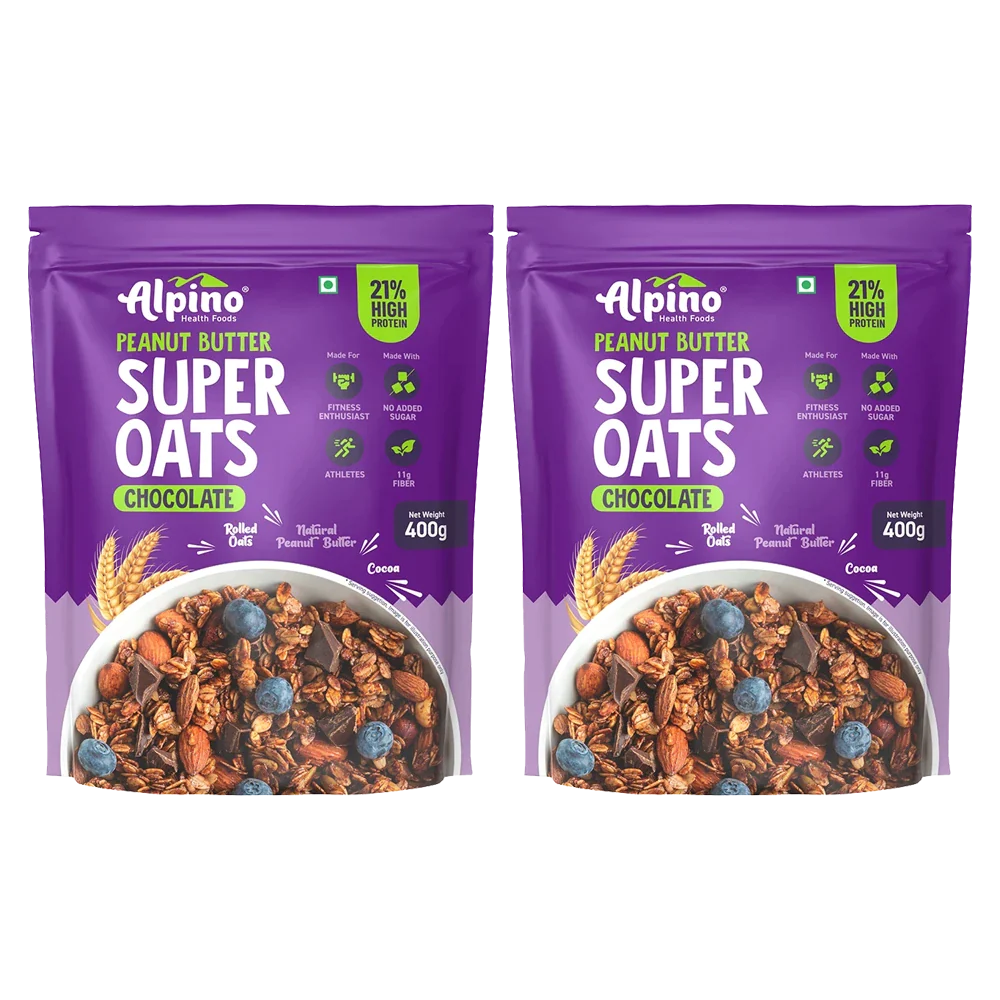 High Protein Super Rolled Oats Chocolate - 400G Pack of 2