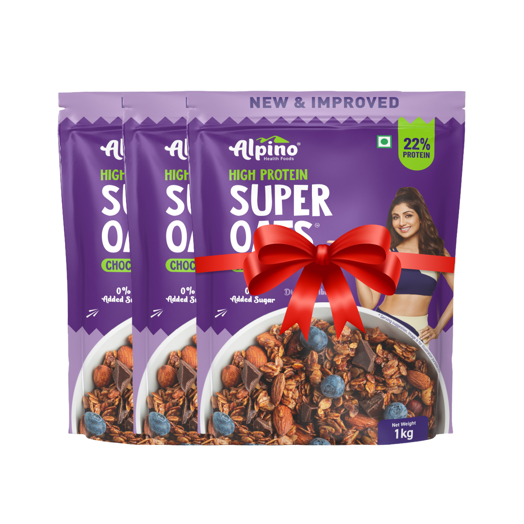 High Protein Super Rolled Oats Chocolate 1Kg X 3 - BUY 2 GET 1 FREE