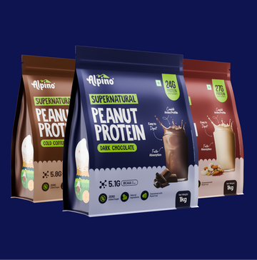 Peanut Protein Trio - Chocolate & Coffee & Thandai 1kg X3