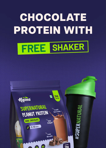 Supernatural Peanut Protein Powder Dark Chocolate 1Kg Pack with Shaker