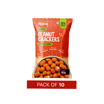 Alpino Peanut Crackers Chipotle Honey 60g X 10