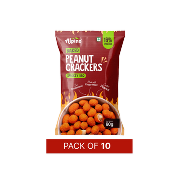 Alpino Peanut Crackers Smokey BBQ 60g X 10