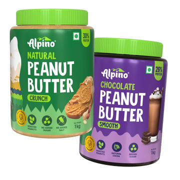 Best Seller Peanut Butter Combo - Natural Crunch 1kg & Chocolate Smooth 1kg - Saver Value Pack