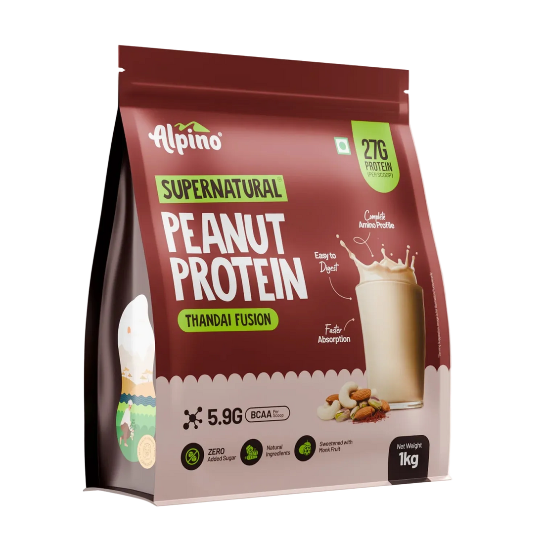 Alpino Supernatural Peanut Protein Thandai Fusion