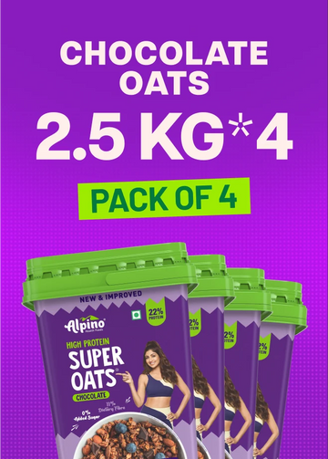 High Protein Super Rolled Oats Chocolate 10Kg (2.5Kg, Tub of 4)