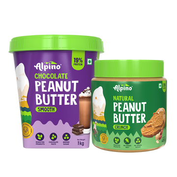 Peanut Butter Combo - Chocolate Smooth 1kg & Natural Crunch 400g - Value Pack