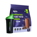 Alpino natural plant protein powder made from peanuts in dark chocolate flavour