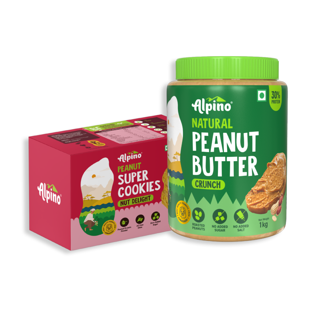 SUPER ENERGY COMBO - High Protein Peanut Cookies 200g & Peanut Butter 1kg - Value Pack