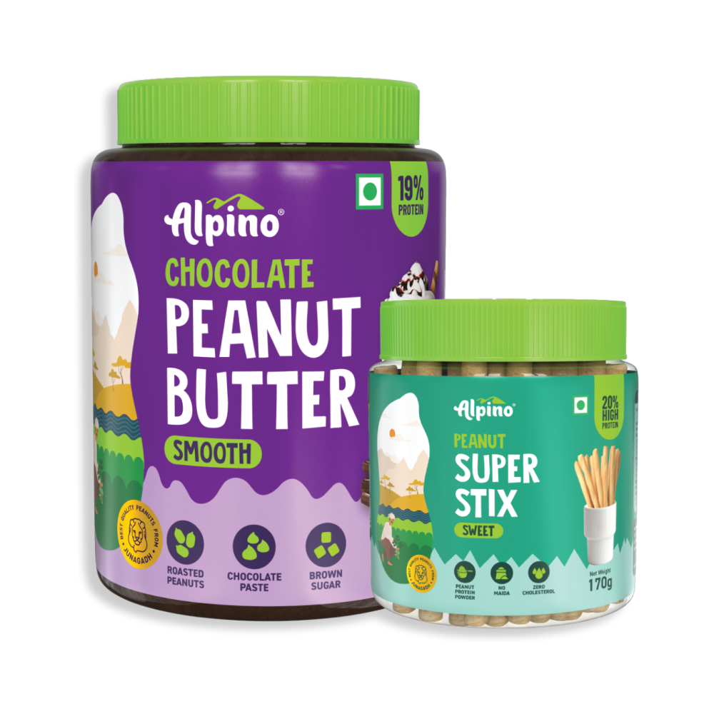 SUPER SNACKING COMBO - Chocolate Peanut Butter 1kg & Super Dip Stix 170g - Value Pack