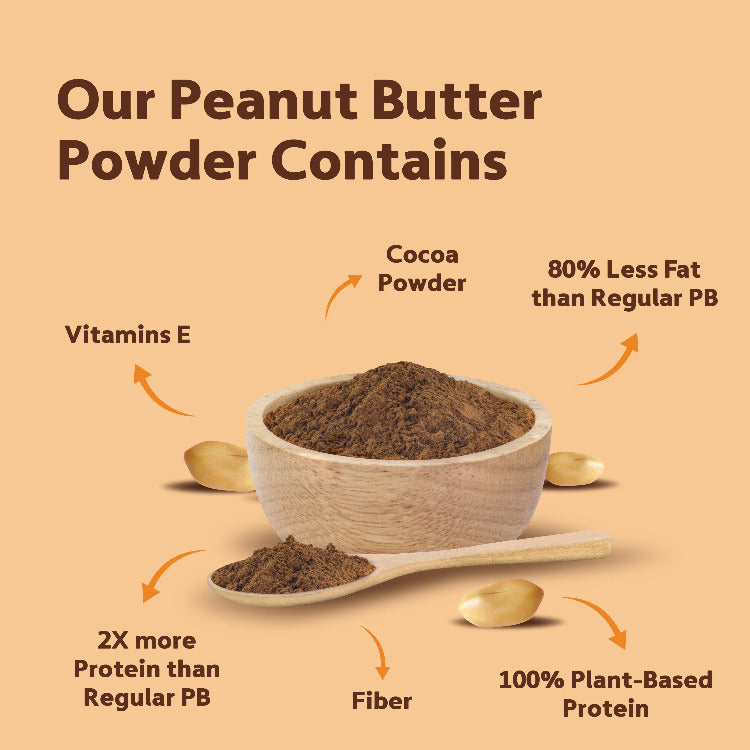 Dark Chocolate Peanut Butter Powder 400 G - Alpino