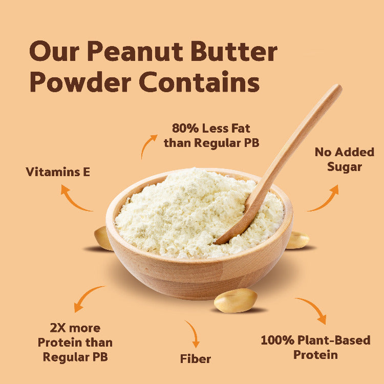 Natural Peanut Butter Powder 400 G - Alpino